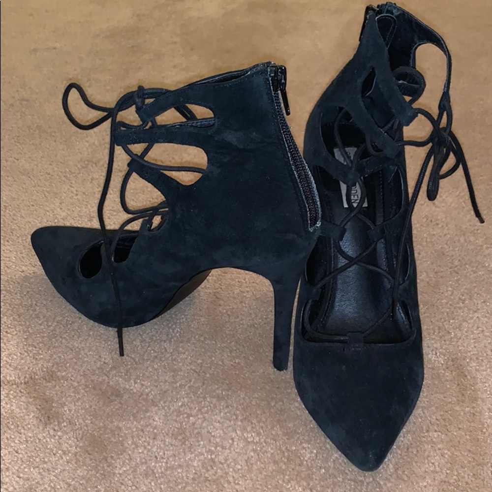 Steve Madden lace up suede heels